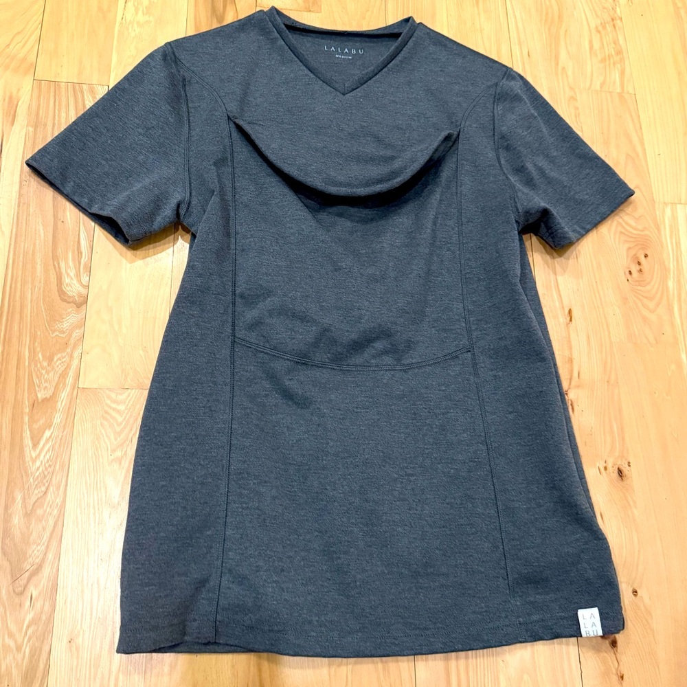 Lalabu Dad Shirt Babywearing Pouch V-Neck Gray Size Medium